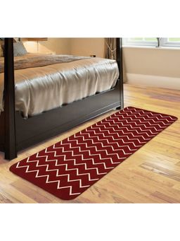 Saral Home - Cotton Jacquard Kitchen-Bedside Runner-Maroon-70X200 Cm
