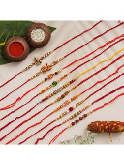eCraftIndia - Ganesha, Peacock, Om, Beads, Pearls, Rudraksha, Designer Rakhi's with Roli Chawal