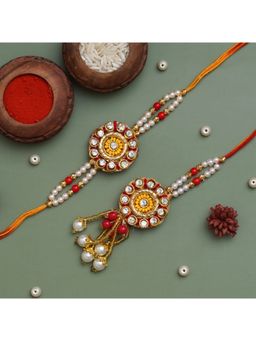 eCraftIndia - Designer Bhaiya Bhabhi Rakhi with Roli Chawal