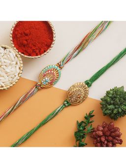 eCraftIndia - Colorful Pearls and Designer Rakhi's with Roli Chawal