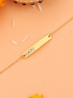 Ornate Jewels - 925 Silver American Diamond Rakhi for Brother with Roli Chawal