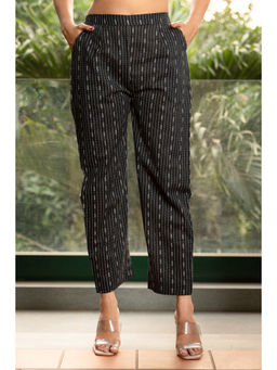 GulaboSitabo - Black Block Printed Pure Cotton Pant