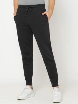 GAP - Men's Solid Mid Waist Black Joggers