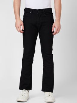Spykar - Mid Rise Comfort Fit Regular Length Black Jeans