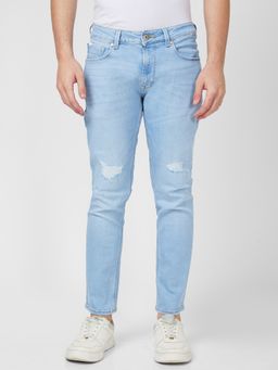Spykar - Mid Rise Regular Fit Narrow Length Blue Jeans