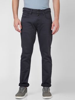 Spykar - Mid Rise Regular Fit Narrow Length Grey Jeans