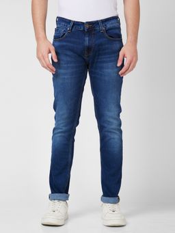 Spykar - Low Rise Slim Fit Narrow Length Navy Blue Jeans