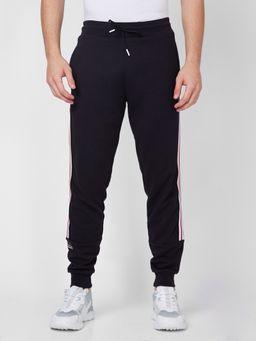 Spykar - Ankle Length Mid Rise Navy Blue Track Pant