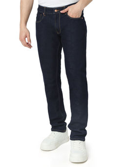 Spykar - Mens Blue Regular Fit Mid Rise Cotton Jeans