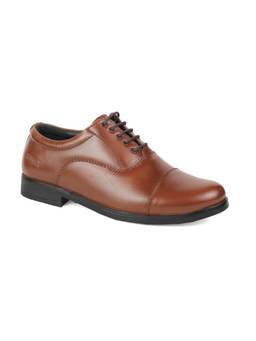 XHUGOY - Men Tan Formal Lace-Up Derbies