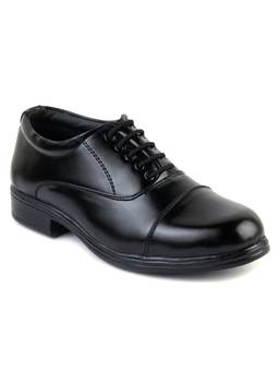 XHUGOY - Men Black Leather Oxfords