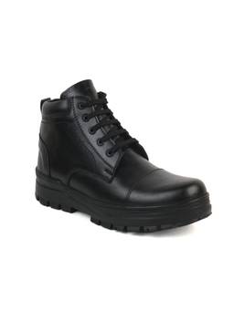 XHUGOY - Men Black Lace-Ups Police Combat Boots