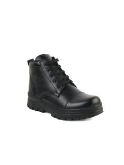 XHUGOY - Men Black Lace-Ups Police Combat Boots