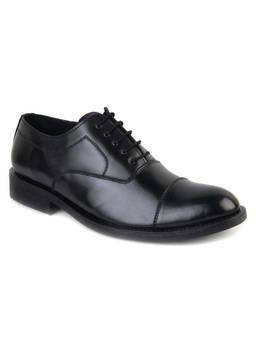 XHUGOY - Men Black Formal Lace-Ups Derbies