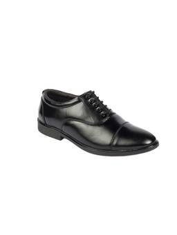XHUGOY - Men Black Lace-Ups Oxfords