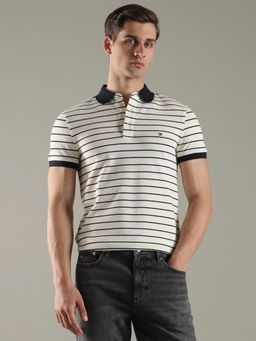 Tommy Hilfiger - Striped Slim Fit Cotton Polo T-Shirt
