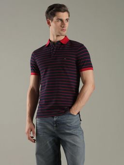 Tommy Hilfiger - Striped Slim Fit Cotton Polo T-Shirt