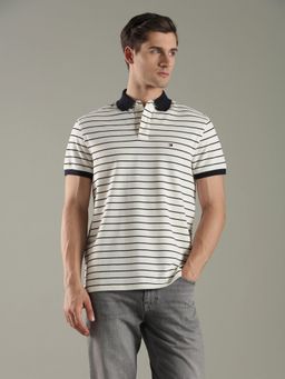 Tommy Hilfiger - Striped Relaxed Fit Cotton Polo T-Shirt
