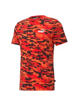 Puma - ESS Camo AOP Mens Red T-Shirts