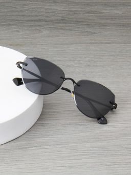 TED SMITH - Women'S Cat-Eye Sunglasses Black Metal Frame Black Lens Uv400 Fashion Shades