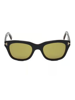 Tom Ford - FT0237 50 05N. Green Solid Acetate Square Sunglasses (50)