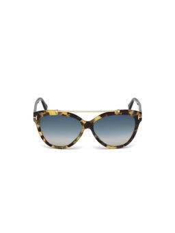 Tom Ford Eyewear - Tom Ford FT0518 58 56W Blue Printed Acetate Cat Eye Sunglasses (58)
