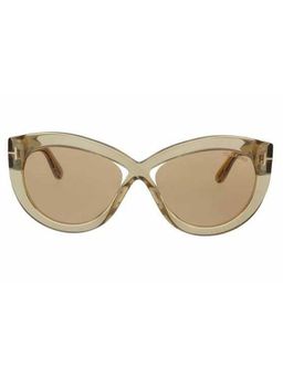 Tom Ford Eyewear - Tom Ford FT0577 56 45E Brown Solid Acetate Butterfly Sunglasses (56)