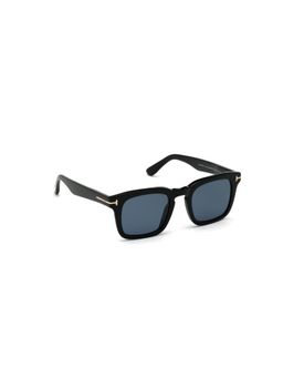 Tom Ford Eyewear - Tom Ford FT0751 50 01D Blue Solid Acetate Square Sunglasses (50)