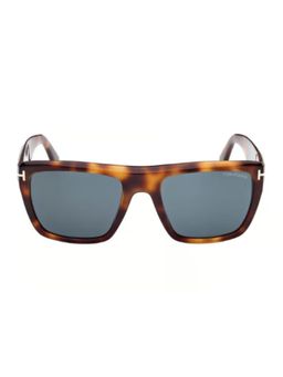 Tom Ford - FT1077 55 53V. Blue Printed Acetate Square Sunglasses (55)