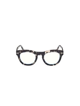 Tom Ford Eyewear - FT5873-B 49 005. Black Printed Acetate Square Eyewear Frame (49)