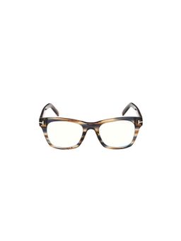 Tom Ford Eyewear - FT5886-B 50 045. Brown Printed Acetate Square Eyewear Frame (50)