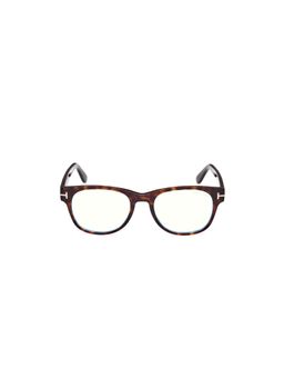 Tom Ford Eyewear - FT5898-B 52 052. Brown Printed Acetate Round Eyewear Frame (52)