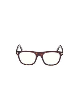 Tom Ford Eyewear - FT5939-B 52 052. Brown Printed Acetate Round Eyewear Frame (52)