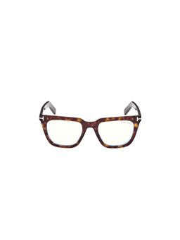 Tom Ford Eyewear - FT5963-B 50 052. Brown Printed Acetate Square Eyewear Frame (50)