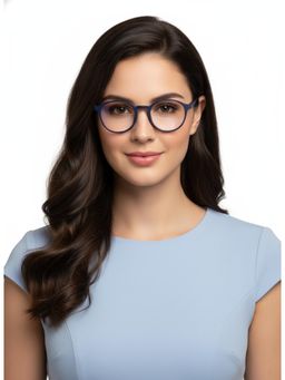HASHTAG EYEWEAR - MSYR-1188862-BLU Blue Solid Pc Round Computer Glasses (49)