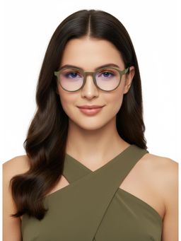 HASHTAG EYEWEAR - MSYR-1188862-GRN Green Solid Pc Round Computer Glasses (49)