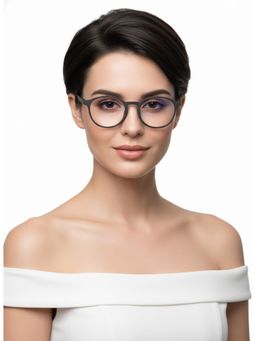 HASHTAG EYEWEAR - MSYR-1188862-GRY Grey Solid Pc Round Computer Glasses (49)