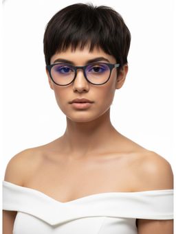 HASHTAG EYEWEAR - MSYR-1188872-BLU Blue Solid Pc Round Computer Glasses (50)