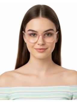 HASHTAG EYEWEAR - MSYR-1188872-B.PNK Pink Solid Pc Round Computer Glasses (50)