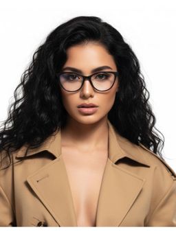 HASHTAG EYEWEAR - MSYR-1188882-BLK Black Solid Pc Cat Eye Computer Glasses (52)