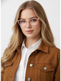 HASHTAG EYEWEAR - MSYR-1188882-B.PNK Pink Solid Pc Cat Eye Computer Glasses (52)