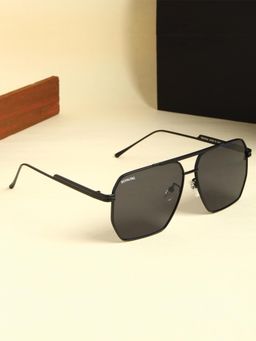 ROYALTAIL - RT-SUNG-061 Black Solid Metal Pilot Sunglasses (60)