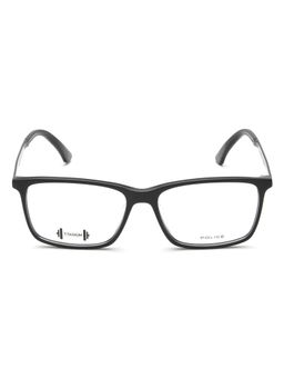 Police - VPL683K 54700FR Black Solid Acetate Square Eyewear Frame (54)