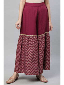 Aurelia - Maroon Single Tier Liva Sharara