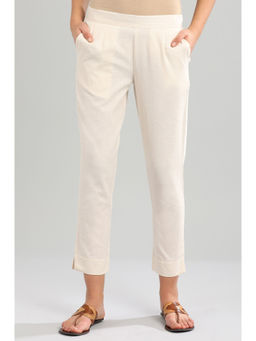 Aurelia - White Solid Trousers