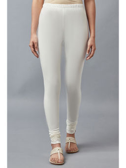 Aurelia - Off-White Cotton Lycra Churidar