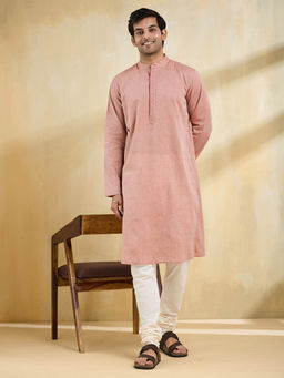 Fabindia - Men Mauve Solid Kurta