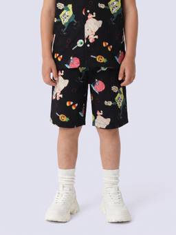 Jack & Jones Junior - Boys Black Cotton Shorts