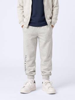 Jack & Jones Junior - Boys White Polyester Blend Joggers