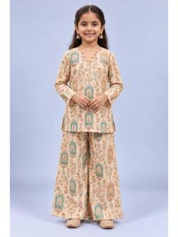 KEVORA APPARELS - Girls Multi-Colour Cotton Blend Full Sleeves Top and Pant